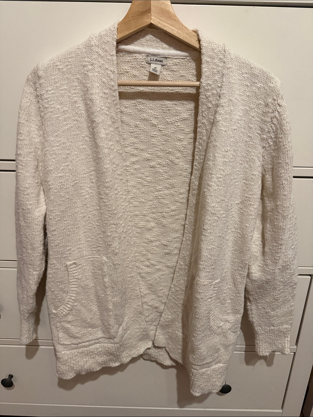 L.L. Bean Women’s Cream Petite Cardigan
